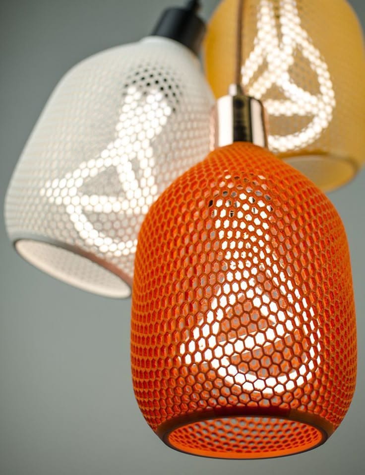 3D Printed Honeycomb Pendant Lamp Shade